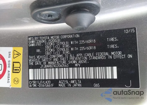 2016 Lexus Nx 200T from USA, damaged, VIN JTJBARBZXG2060563